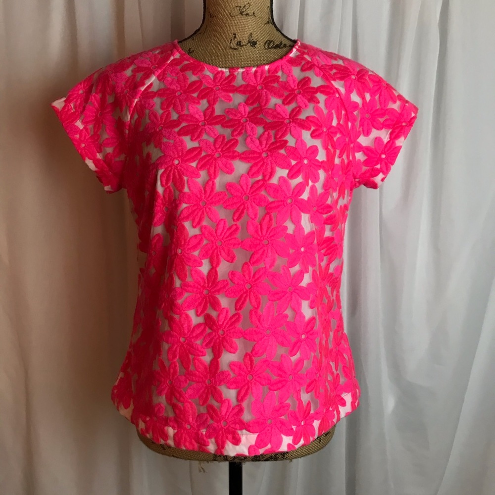 Sail To Sable Lace Blouse in the prettiest shade of pink!